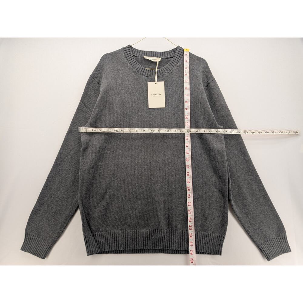 NWT Everlane The Heritage Cotton Crew in Charcoal Heather size Medium - Picture 8 of 8